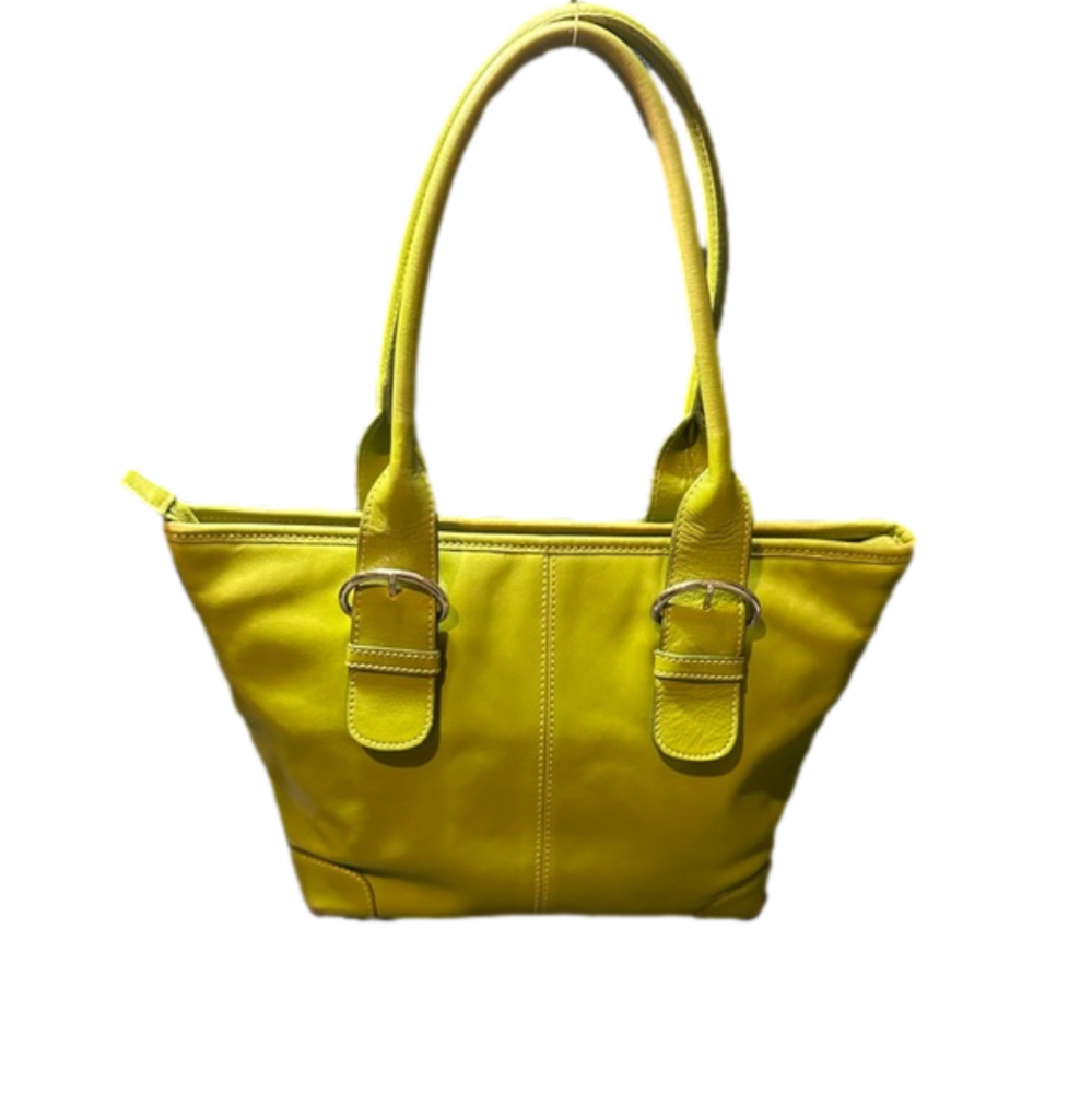 NORDSTROM Genuine Leather Bright Green Purse